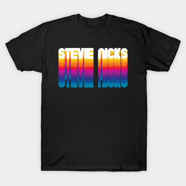 Retro Stevie Personalized Name Gift Retro Rainbow Style T-Shirt by Time Travel Style